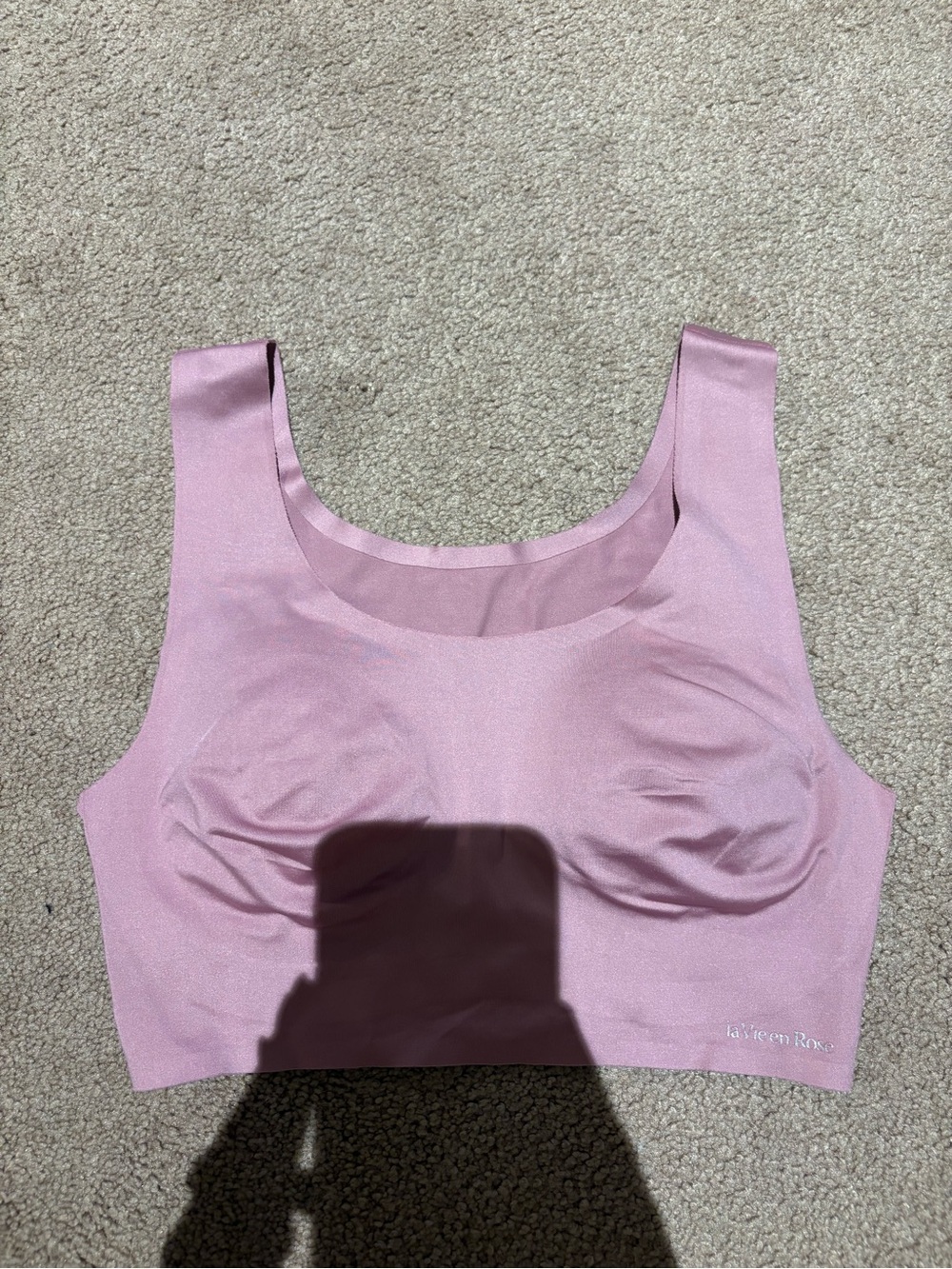 La Vie En Rose Dusty Pink Seamless Scoop Bralette size small